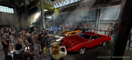 Rendering of the Fast & Furious - Supercharged ride