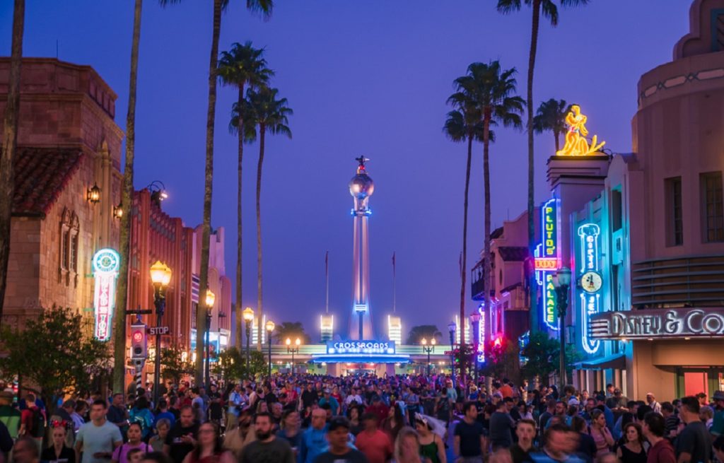 Crowds at Hollywood studios